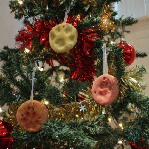 DIY Paw Christmas ornaments
